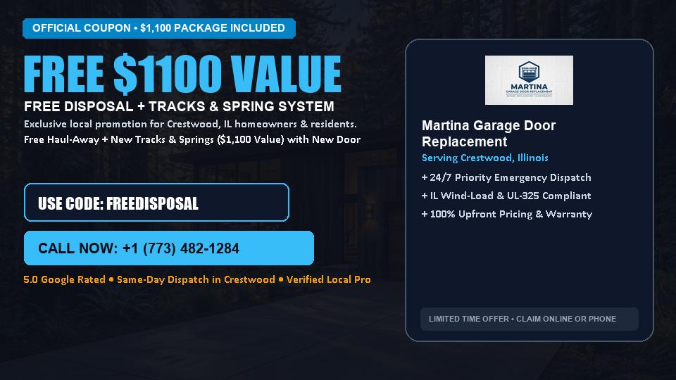 Martina Garage Door Replacement FREE Haul-Away & Heavy-Duty Tracks with New Door