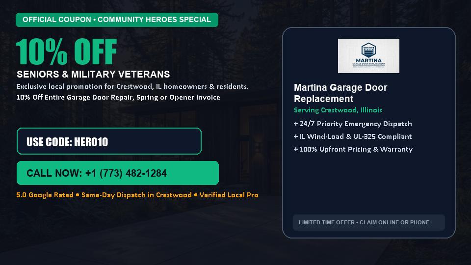 Martina Garage Door Replacement 10% OFF Seniors & Military Veterans